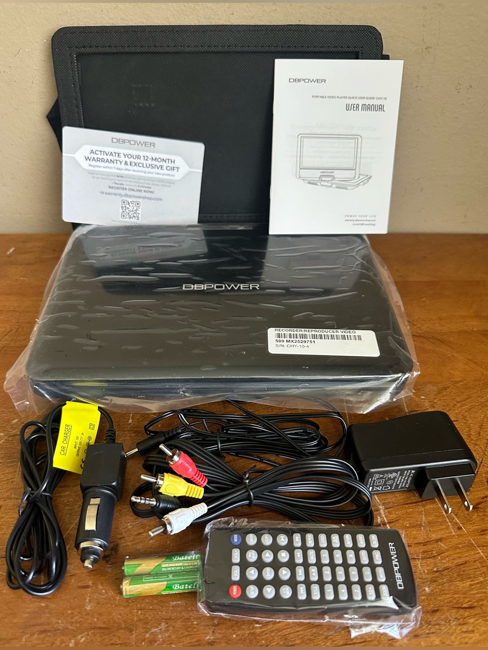 DBPower CHY-10 Digital Multimedia Portable Video DVD/CD Recorder Player